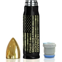 Husband Daddy Black 17oz Stainless Steel Bullet Tumbler - Christmas Gifts for Husband from Wife, Gifts for Him, Husband Birthday Gift - Christmas Gifts for Dad from Daughter Son, Dad Gifts