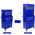 thumbnail image 6 of Seizeen Rolling Tool Box W/Wheels, 3-IN-1 Metal 6-Drawer Tool Chest Garage Storage Cabinet, Tool Chest Organizer with Handle for Workshop Home, Blue, 6 of 12