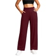 thumbnail image 4 of Admvng Womens Pants Solid Casual Elastic Waist Yoga Workout Leggings, 4 of 8