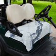 thumbnail image 2 of Golf Cart Seat Covers for 2 Seater,Modern Gray White Microfiber Cart Seat Towel Blanket,Abstract Geometric Marble Patterns Absorbent Breathable Non Slip Bench Seats Protector for Golf Course 51"x31", 2 of 9