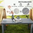 thumbnail image 3 of Outsunny HDPE Outdoor Coffee Table, Rectangle All-Weather Patio Coffee Table, Slatted Outdoor Patio Table for Garden, Balcony, Backyard, Gray, 3 of 9