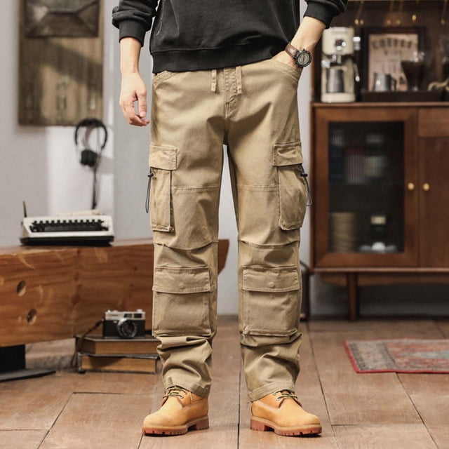 Ceisia Men's Multi-Pocket Straight-Leg Cargo Pants | Durable Outdoor & Casual Trousers (Multiple Colors) Gifts