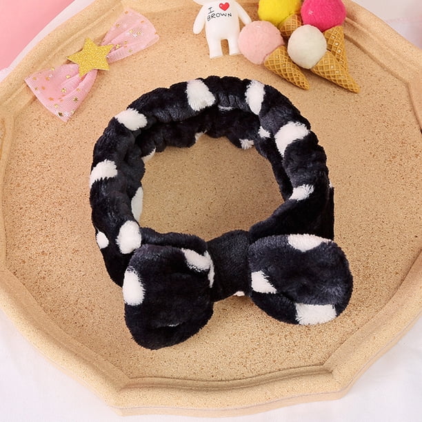 Diademas para mujer, diadema cuadrada, diadema de franela a la moda, lavado de cabello, maquillaje disponible, banda para el cabello