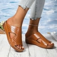 thumbnail image 2 of DAFEI Summer Leisure and Comfortable Wedge Heel Thick Bottom Hollow Open Toe Breathable Sandals Slippers, 2 of 8