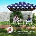 thumbnail image 6 of 10' x 10' Pop Up Canopy Tent w/ Sidewall, Height Adjustable Instant Sun Shelter w/ Storage Pockets, American Flag Print, 6 of 7