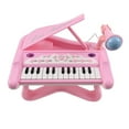 thumbnail image 1 of 25-Key Compact Electronic Keyboard with 15 Function Keys, Light-Up & Musical Features, Simulated Instrument for Beginners - DJ201 (Pink/Blue Optional), Size 29*24.5*26cm, 1 of 6