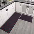 thumbnail image 2 of Green and Red Christmas Plaid Pattern Kitchen Rugs Sets Of 2,Anti Fatigue Kitchen Mat Rugs Non Slip Washable,Decorative Kitchen Floor Mats for Kitchen,Sink,Laundry,17"x30"+17"x47", 2 of 7
