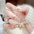 thumbnail image 3 of Uñas postizas adhesivas FIEONCIY, tamaño mediano, cuadradas, acabado brillante, set acrílico, 3 of 6