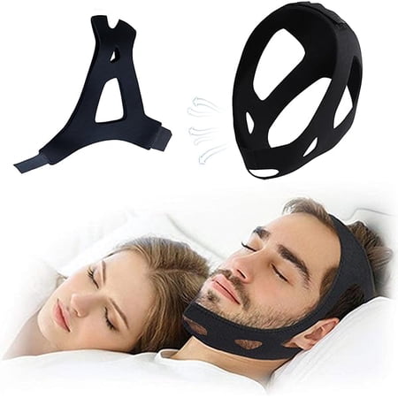 AoVoTo Anti Snore Chin Strap for Sleeping, CPAP Chin Strap, Anti Snoring, CPAP Chin Strap to Keep Mouth Closed, Adjustable, Breathable and Comfortable.