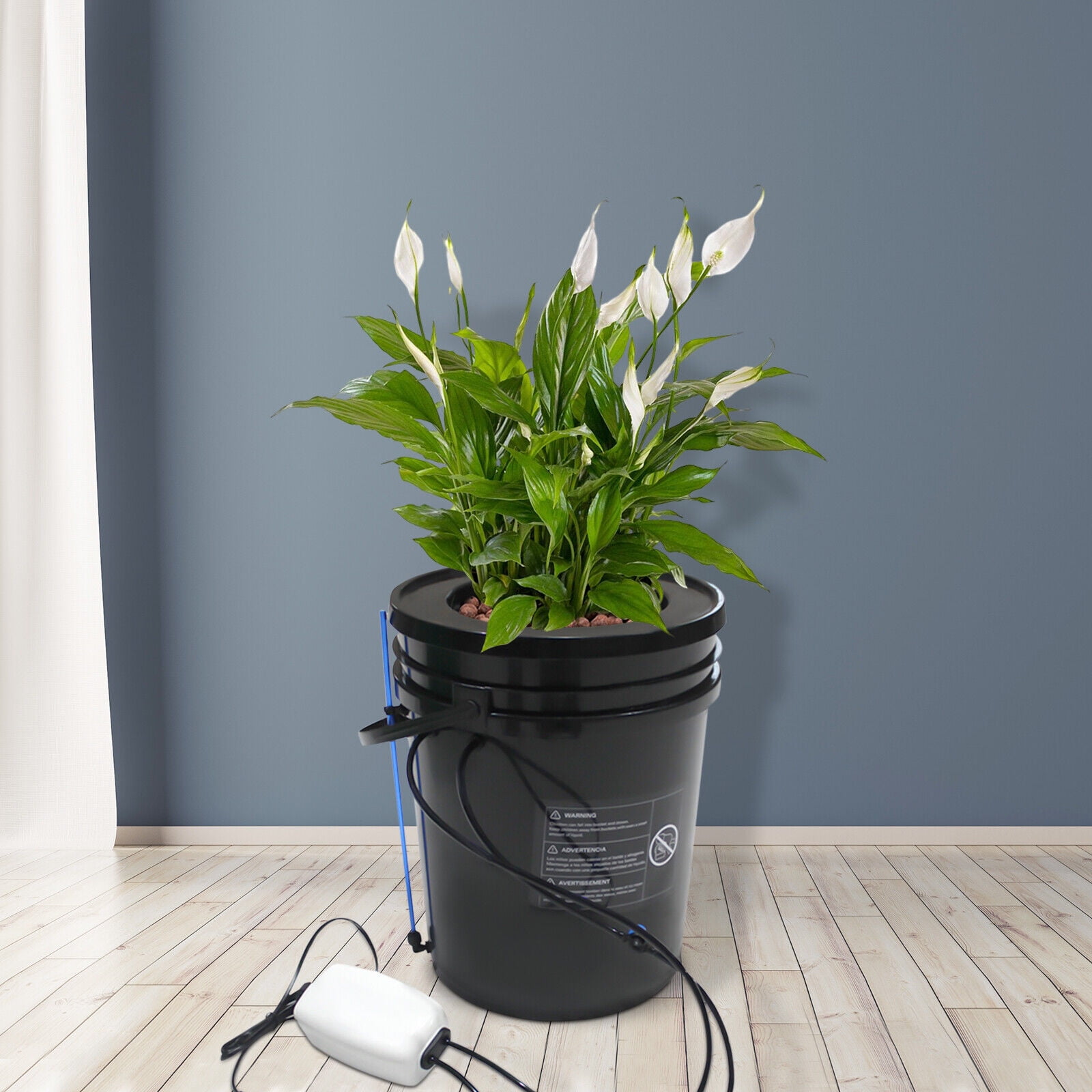 Miumaeov DWC Hydroponic System 5Gallon 1 Bucket Deep Water Culture Growing with Reservoir Kit