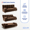 thumbnail image 3 of LASE Muebles Sofá Cama Janeiro Matrimonial Sillón Reclinable 3 Posiciones Boucle Chocolate, 3 of 7