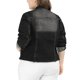 thumbnail image 5 of Chaqueta de mezclilla lavada de manga larga con cuello de solapa para mujeres de tallas grandes Agnes Orinda, con bolsillos, 5X negra, 5 of 8