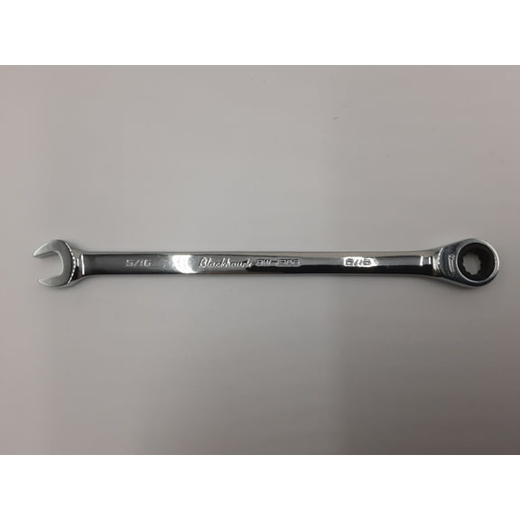 Blackhawk BW-1306 Full Polish XL Combination Non-Reversible Ratcheting Wrench - BULK - 5/16 inch - 12 Point