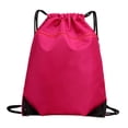 thumbnail image 1 of Tachiuwa Drawstring Backpack Knapsack Waterproof Adjustable Double Shoulder Pack Swimming Rose red, 1 of 9