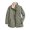 Khaki, variant on Women's Floral Print Stand Up Collar Pleated Cotton Long Sleeved Button Cotton Jacket, Retro Check Pattern, Vintage Style, Perfect for Seasonal Fashion,Blue 2XL