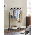 thumbnail image 3 of Clothes Rack with Wheels . Garment Rack Clothing Rack for Hanging Clothes with Dense Mesh Storage Shelf lb Load Capacity Brakes Steel Frame UHSRBK, 3 of 8