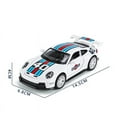 thumbnail image 1 of 1:32 911 GT3 RS Alloy Sports Car Model Diecast Metal Racing Car Vehicles Model High Simulation Sound Light Children Toy Gift Boy white, 1 of 6