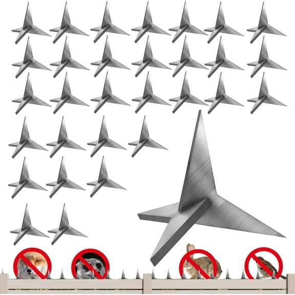 30 Tire Puncture Spikes, 1.2 Inch Tall Anti-Bird Tool for Territory Protection.,silver