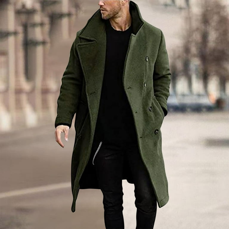 Casual British Style Solid Pocket Turn-back Collar Plus Size Overcoat Casual British Style Solid Pocket Turn-back Collar Plus Size Overcoat
