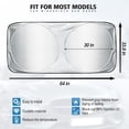 thumbnail image 5 of Yeahmol Car Windshield Sunshade, Window Sunshades, Blocks Sun Visor Protector Foldable Sun Shield Keep Your Vehicle Cool, 64" x 33.8", 5 of 6