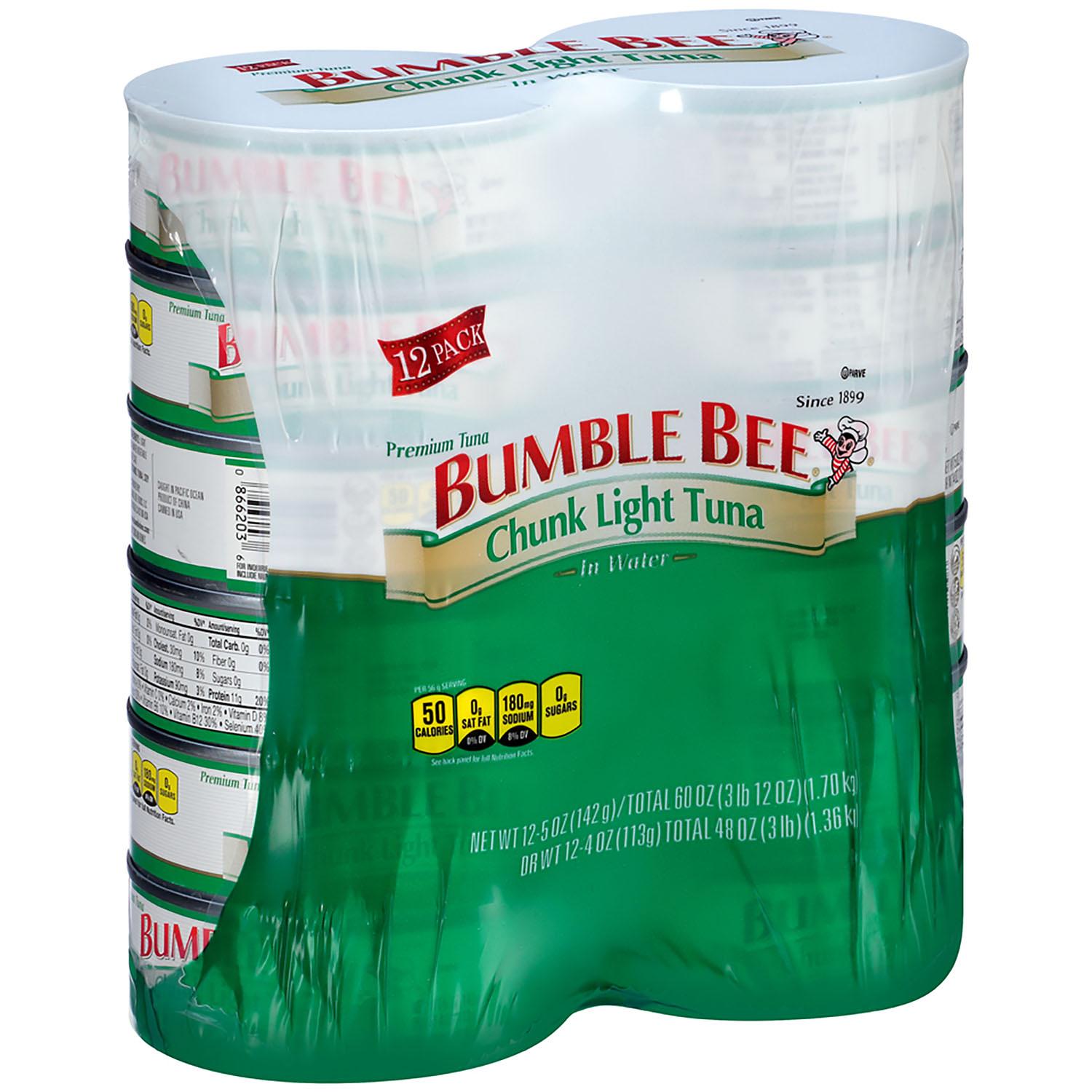 Bumble Bee Chunk Light Tuna in Water 5 oz. 12 Ct.