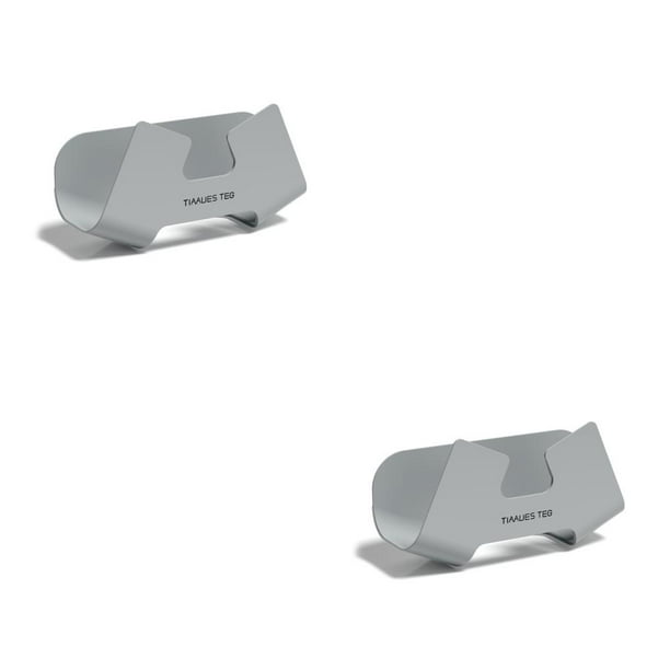 Cateissary Organizador de tapa de olla, soporte para tabla de cortar, drenaje sin perforaciones, estante de pared de armario Flexible para estante Gris 2Conjunto