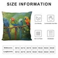 thumbnail image 6 of COMIO  Throw Pillow Covers Watercolor Abstract Colored Bird Green Parrot Pattern Home Decorative Pillowcase Super Soft Throw Pillow Case Cushion Cover 2Pcs, 6 of 6
