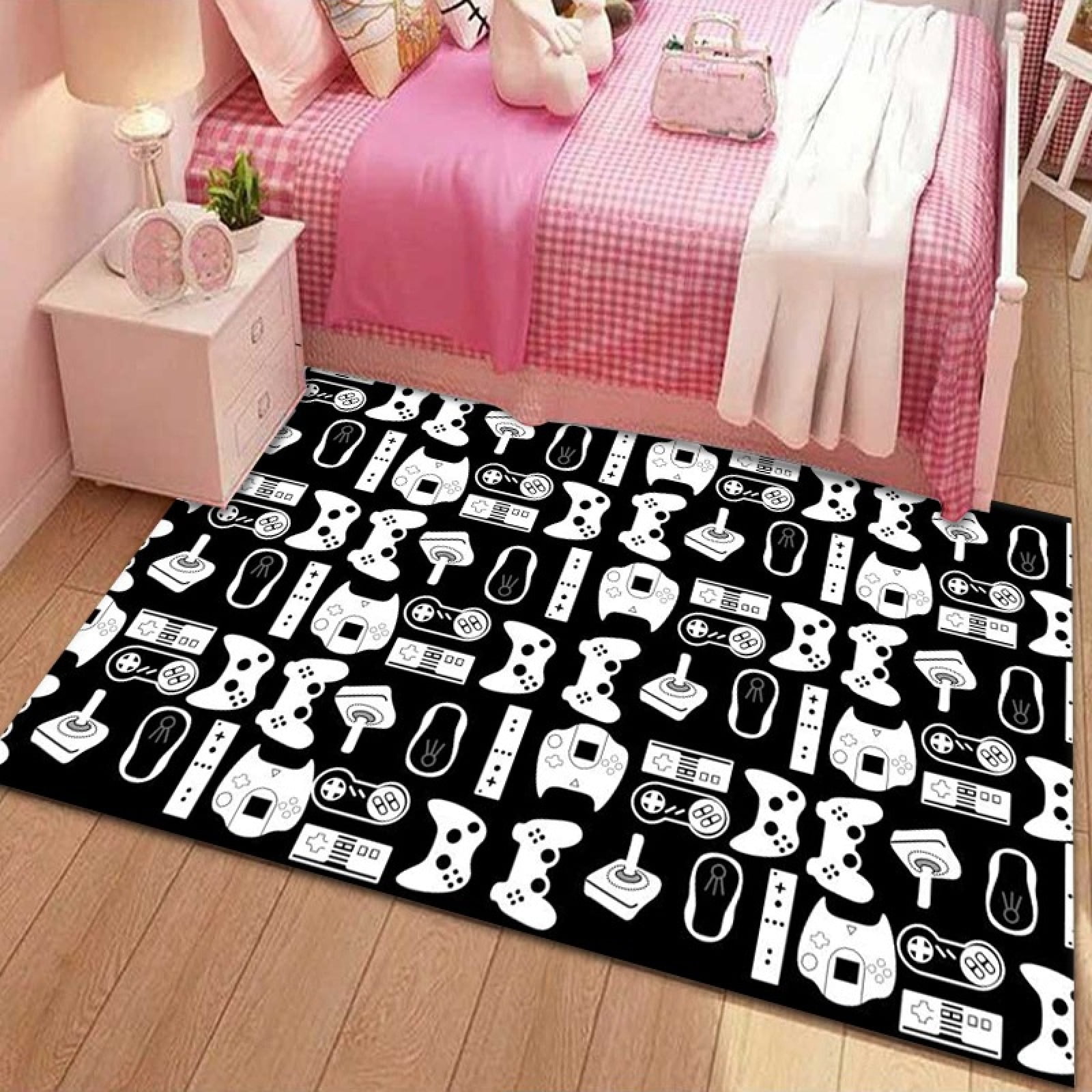 Anime Gamer Rugs For Bedroom Boys Teens Game Gamepad Carpets Living