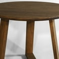 thumbnail image 4 of Cascais 36" Round Table with Japandi Base, Solid Wood with a Brown Oak Finish, 4 of 6