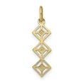 thumbnail image 5 of Auriga Fine Jewelry 14K Yellow Gold w/Rhodium and D/C 3 Diamond Shapes Charm for Women, 5 of 7