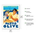 thumbnail image 2 of Pastis Olive Aperitif - The Milk of Provence France - Vintage French Advertising Poster by Marc c.1936 - Master Art Print 10in x 14in, 2 of 4