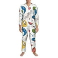 thumbnail image 4 of Kll Dinosaur Sleepwear Mens Flannel Pajamas,Long Cotton Pj Set, 4 of 9