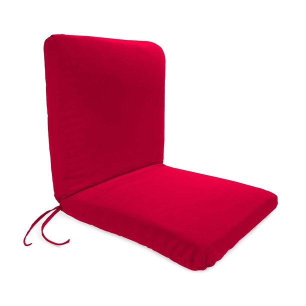 WeatherResistant Outdoor Chair Cushion w/Ties, 19" x 17"