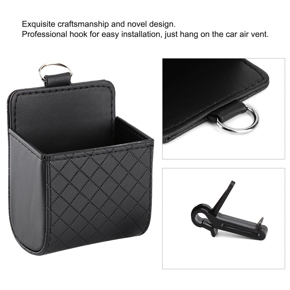 Color : Black Car Storage Car Air Vent Mobile Cellphone Pocket Bag Mini Portable Storage Bag Pouch Box Storage Organizer Carrying Case