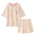 thumbnail image 4 of Conjunto de pijama de verano para mujer y pantalones cortos de manga corta con dibujos animados, ropa ligera para el hogar, 4 of 5
