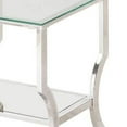 thumbnail image 3 of Glass Top End Table with Mirrored Bottom Shelf Clear and Silver - Saltoro Sherpi, 3 of 5