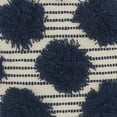 thumbnail image 6 of Mina Victory Life Styles Tufted Pom Poms 18"X18" Navy Indoor Throw Pillow, 6 of 6