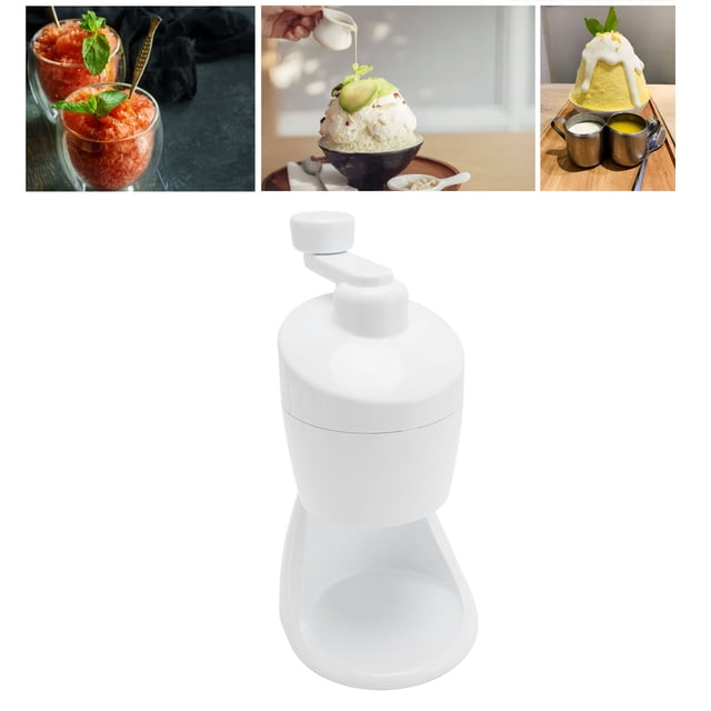 Ice Hand Cranked Ice Shaver 420 Stainless Steel Manual Shaved Snow Cone Machine Slushie Maker for Home Outdoor Commercial Use with Bowl