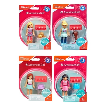 Mega Construx American Girl Series 2 Bundle of 4 Buildable Action Figures from DRC65-999B Release