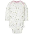 thumbnail image 3 of Gerber Baby Girls' Long Sleeve Onesies Bodysuits, 6-Pack, 3 of 8