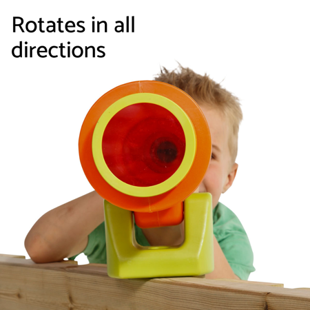 Blue Rabbit Play Mega Telescope for Outdoor Playsets, Orange/Lime Green