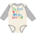 thumbnail image 3 of Inktastic My Aunt in Ohio Loves Me Boys or Girls Long Sleeve Baby Bodysuit, 3 of 5