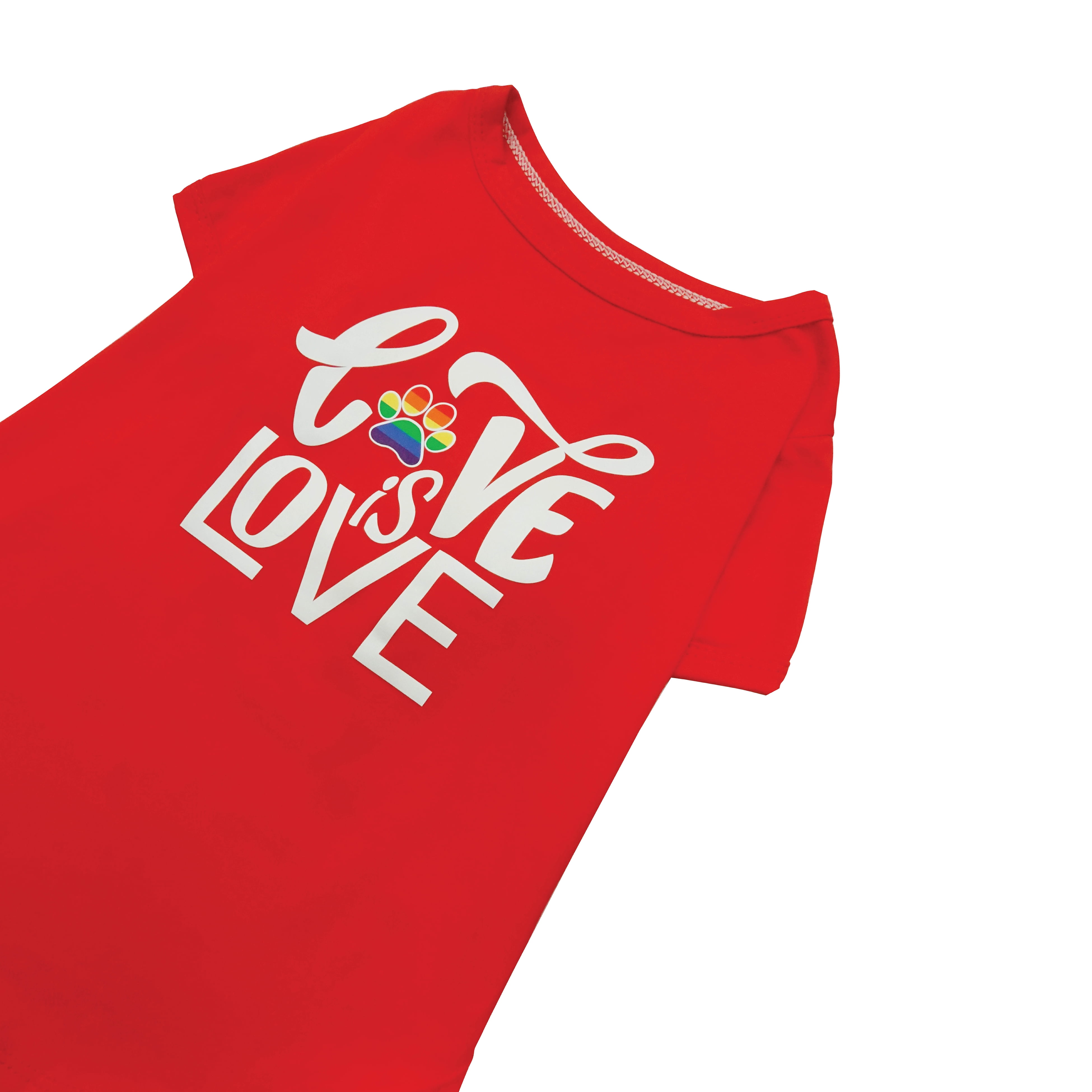 Best Furry Friends T-Shirt for Dogs or Cats, Pride Love, Large