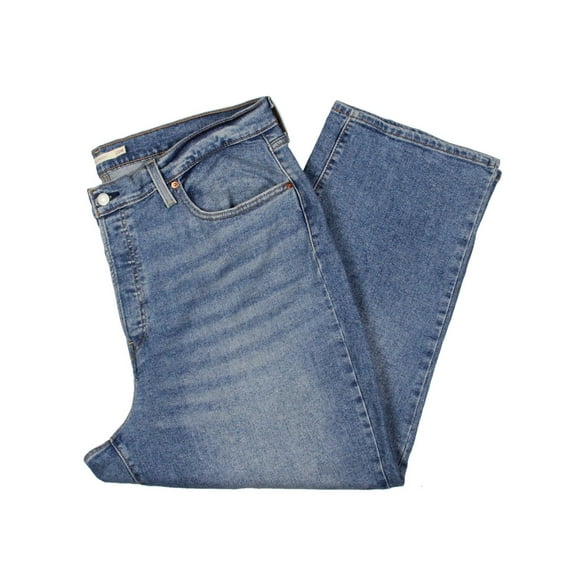 Levi's Womens Plus Straight Cropped Ankle Jeans