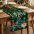 thumbnail image 2 of Burlap Table Runner 48 Inches Long,Christmas Tree Gnomes Non-Slip Kitchen Table Runners for Dining Room Everyday Use Party Table Decorations Winter Snowflake Dwarf, 2 of 9