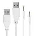 thumbnail image 1 of Jinswick 2 Pack Replacement DC Charging Cable（3.28ft） USB to DC 2.5mm Fast Charger Cord,Pin USB Fast DC Charging Cable Compatible for Universal Vibrating Mini Massagers,Wand Massager, 1 of 7