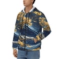 thumbnail image 3 of Kdxio Golden Fantasy Landscape Print Men Hoodies Casual Hoodies for Men with Zip Pockets Full Zip Long Sleeve Sweatshirt Sports Hooded Jacket-Medium, 3 of 5
