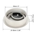 thumbnail image 2 of Cubierta de agujero para cables, grommet de escritorio ABS de 2 pulgadas para organizador de cables, 15 piezas (blanco), 2 of 4