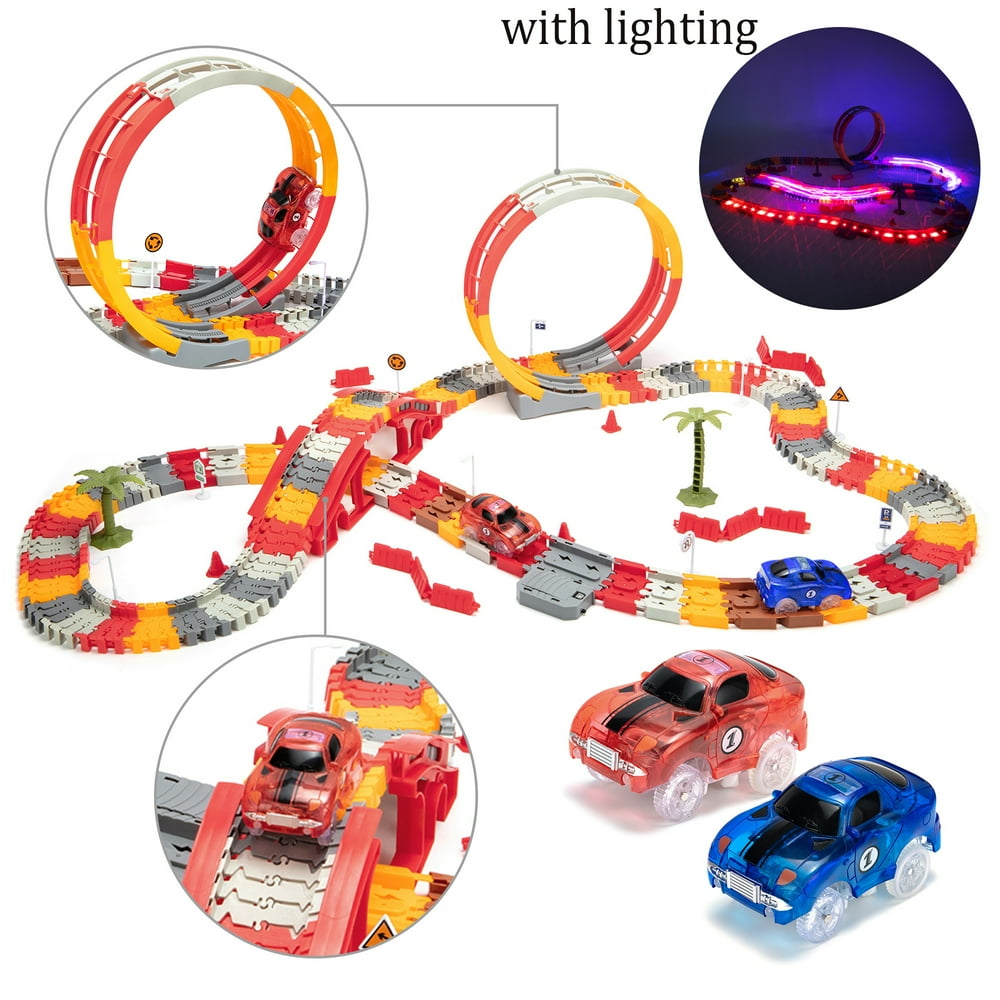 Railway Toy Car Track Flexible Race Track Playset Track Toy Set Dinosaur Toy Race Tracks/Racing
