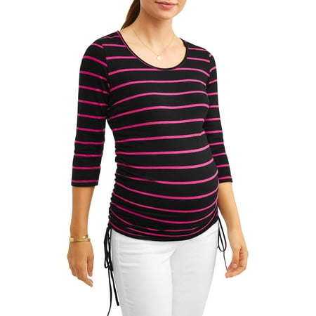 - Oh! MammaMaternity stripe side cinch tunic - available in plus sizes